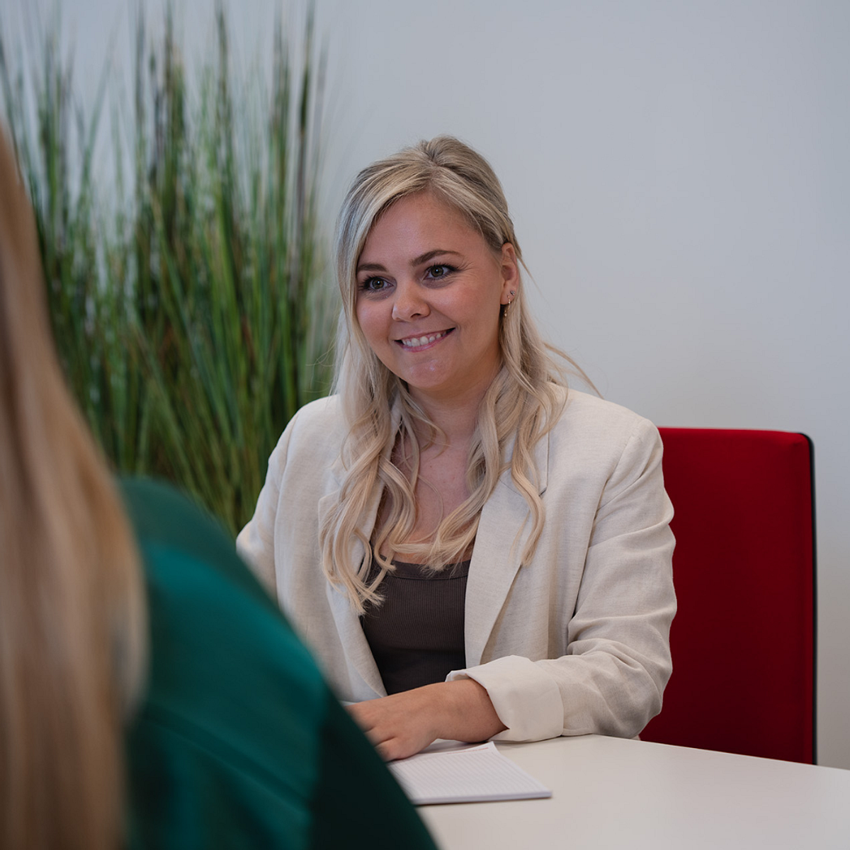 Consultant in gesprek